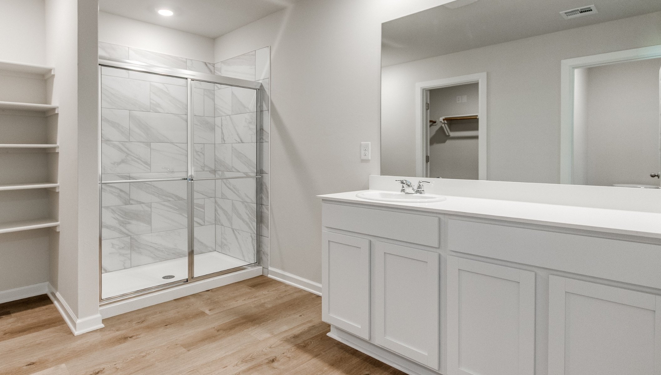primary bathroom with vanity