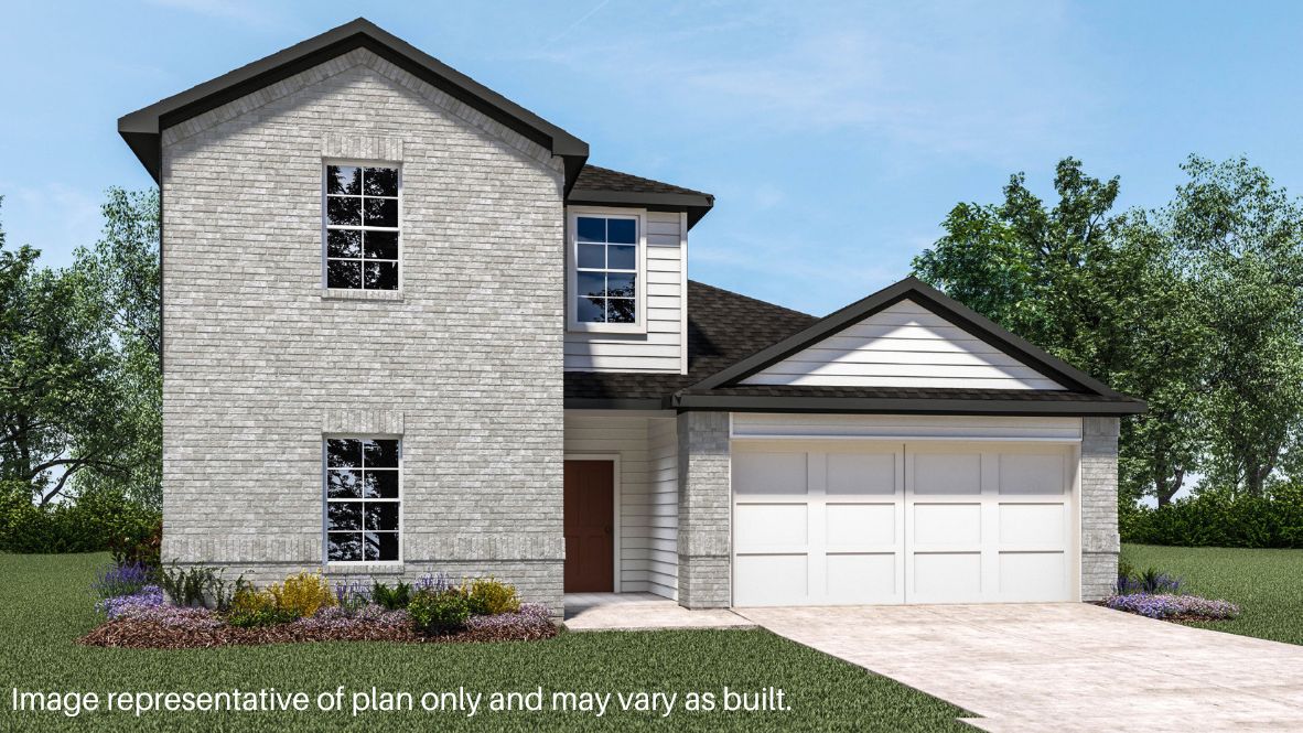 Two-story home with a two-car garage., New home in Noble, OK