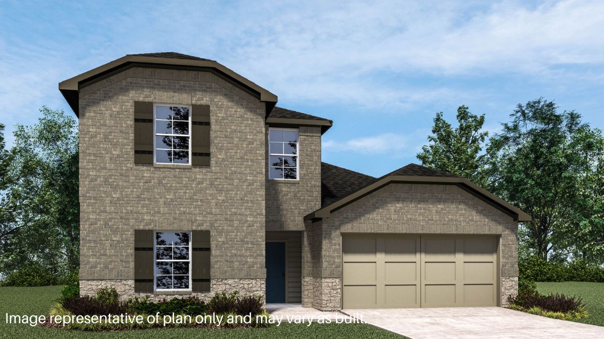 Two-story home with a two-car garage., New home in Noble, OK
