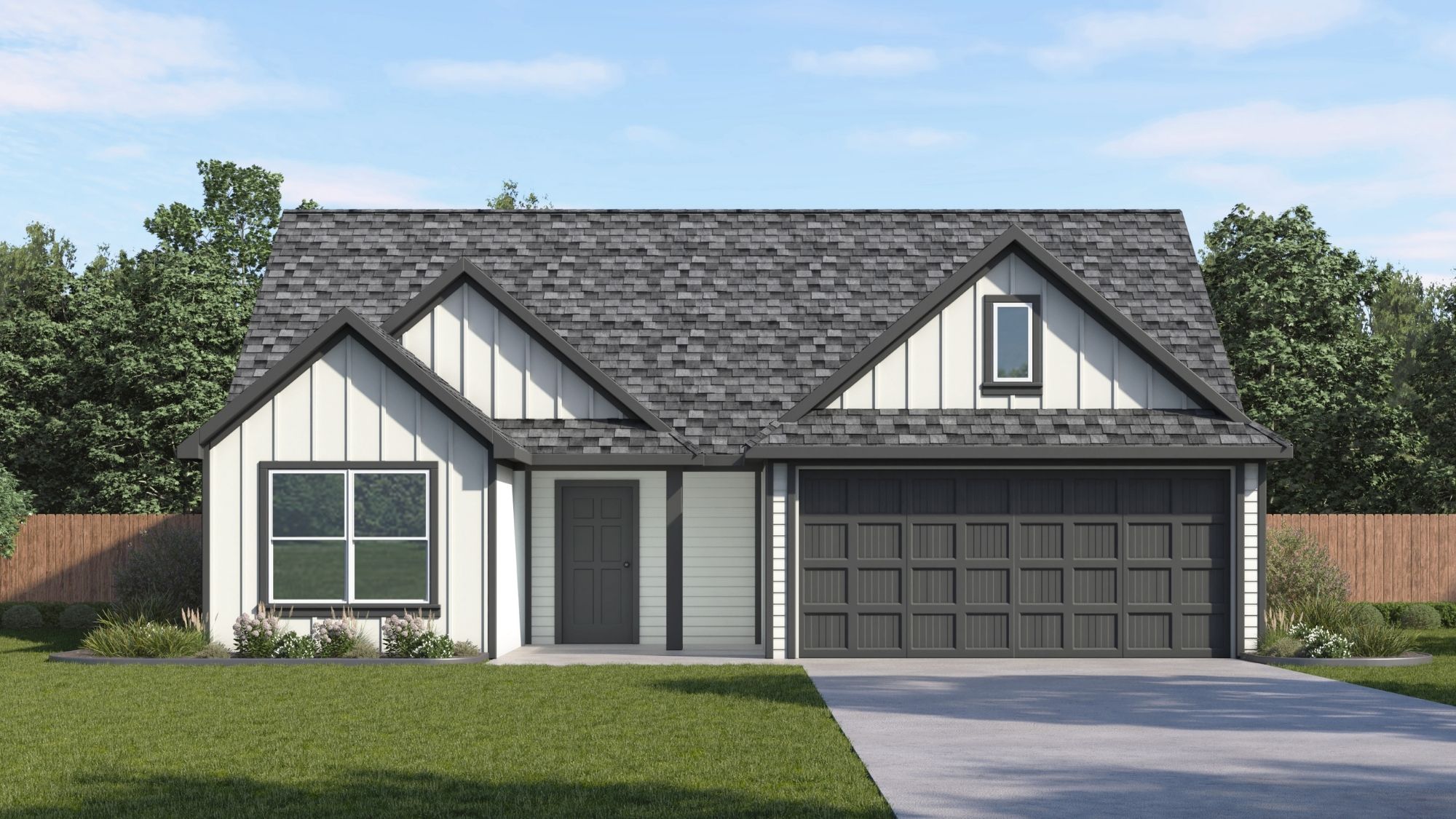 single story home rendering