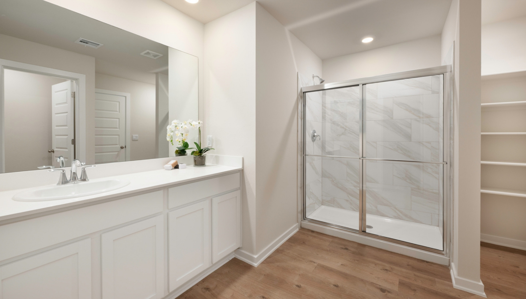 primary bathroom with shower