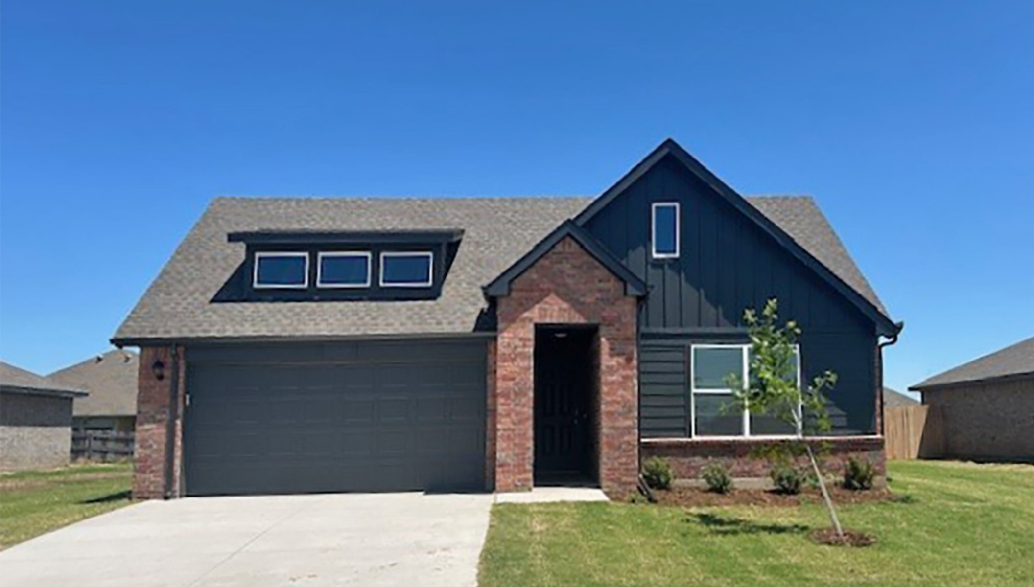 Single story home with a two-car garage
