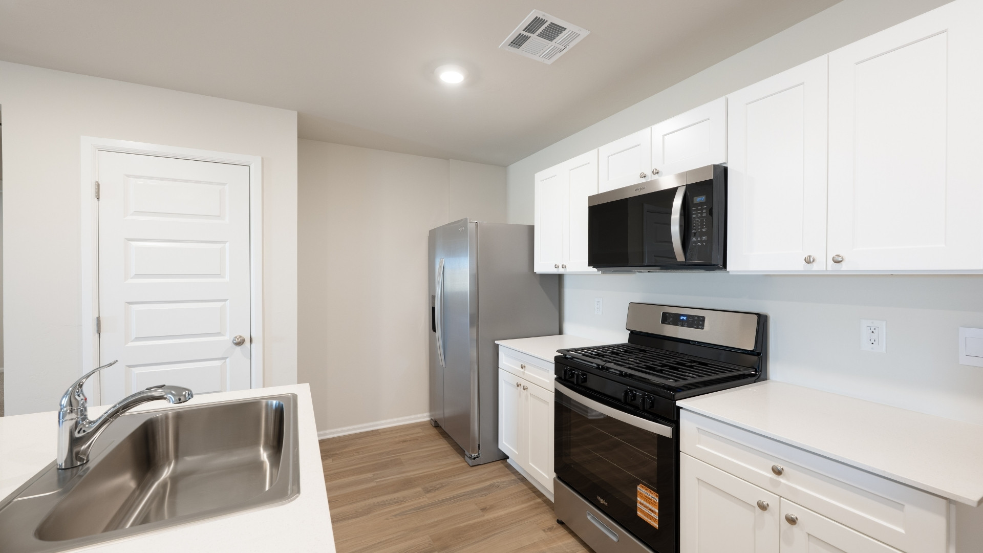 kitchen in open-concept floor plan