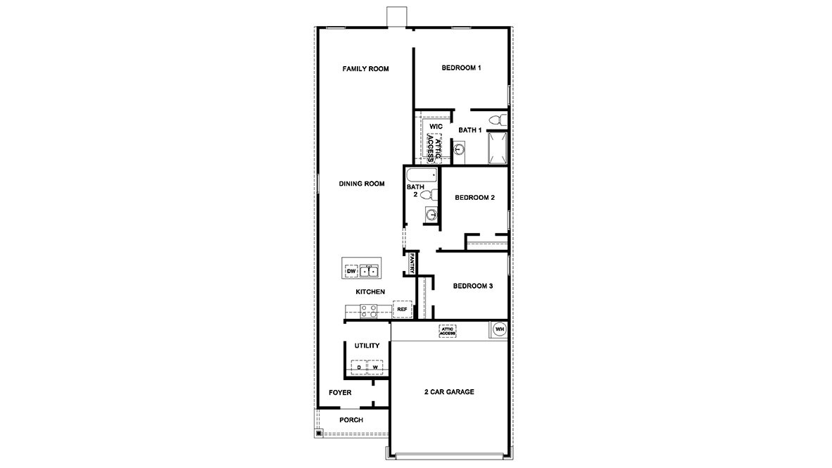 floor plan of single story home