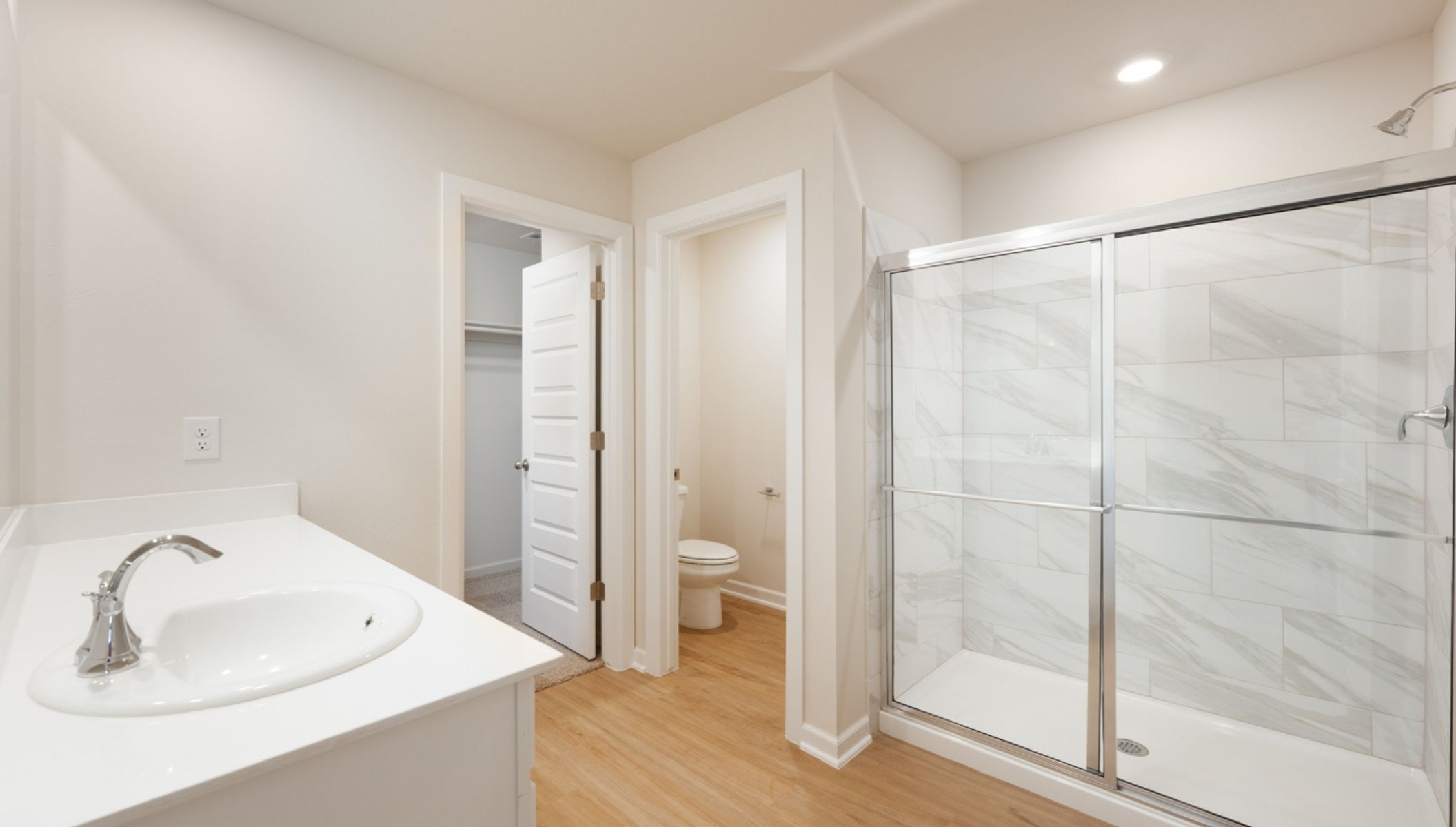 primary bathroom with shower