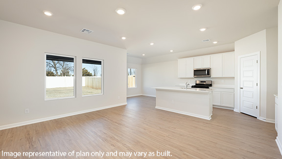 Kitchen and living room area