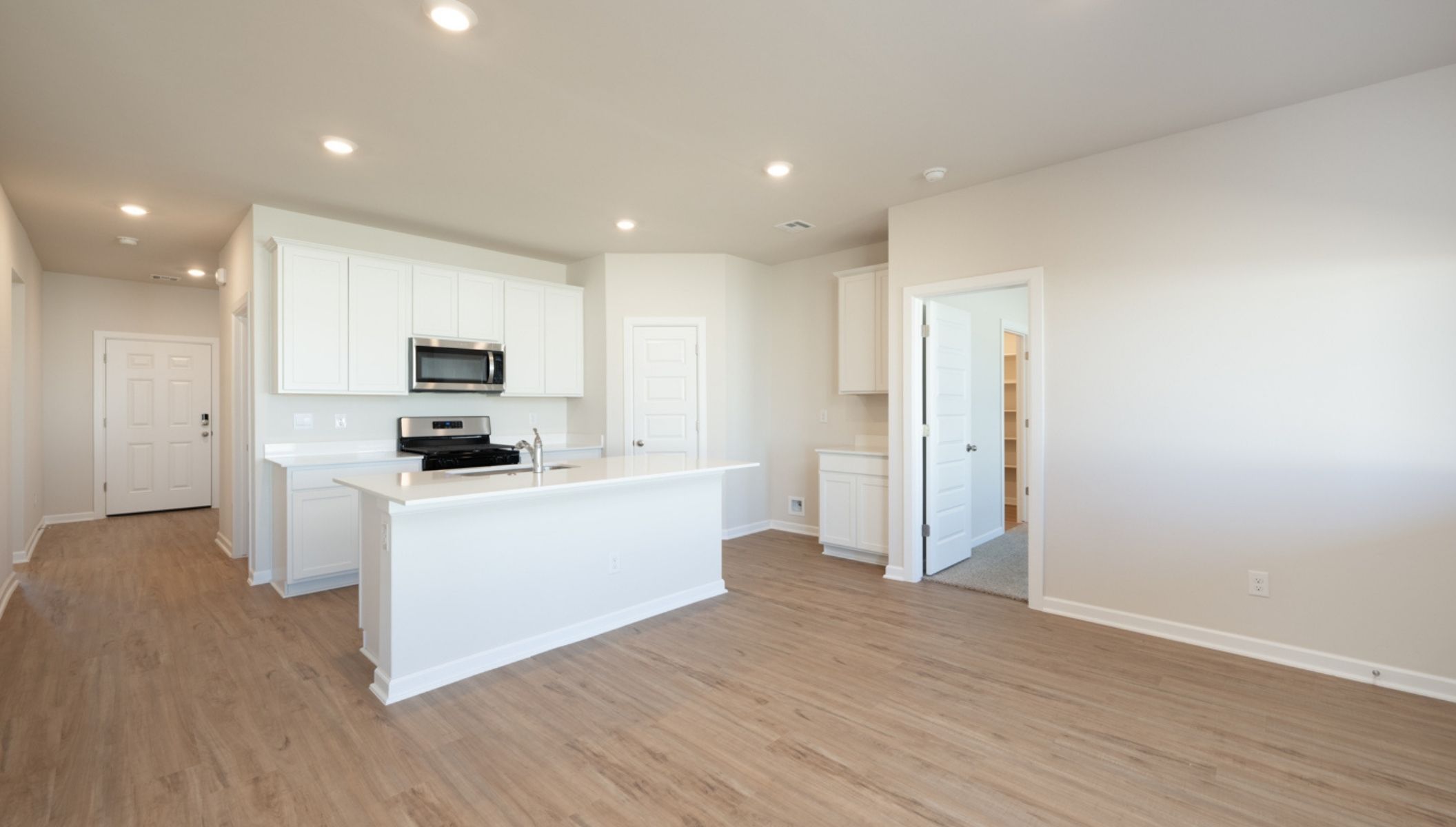 Single story home with a two-car garage