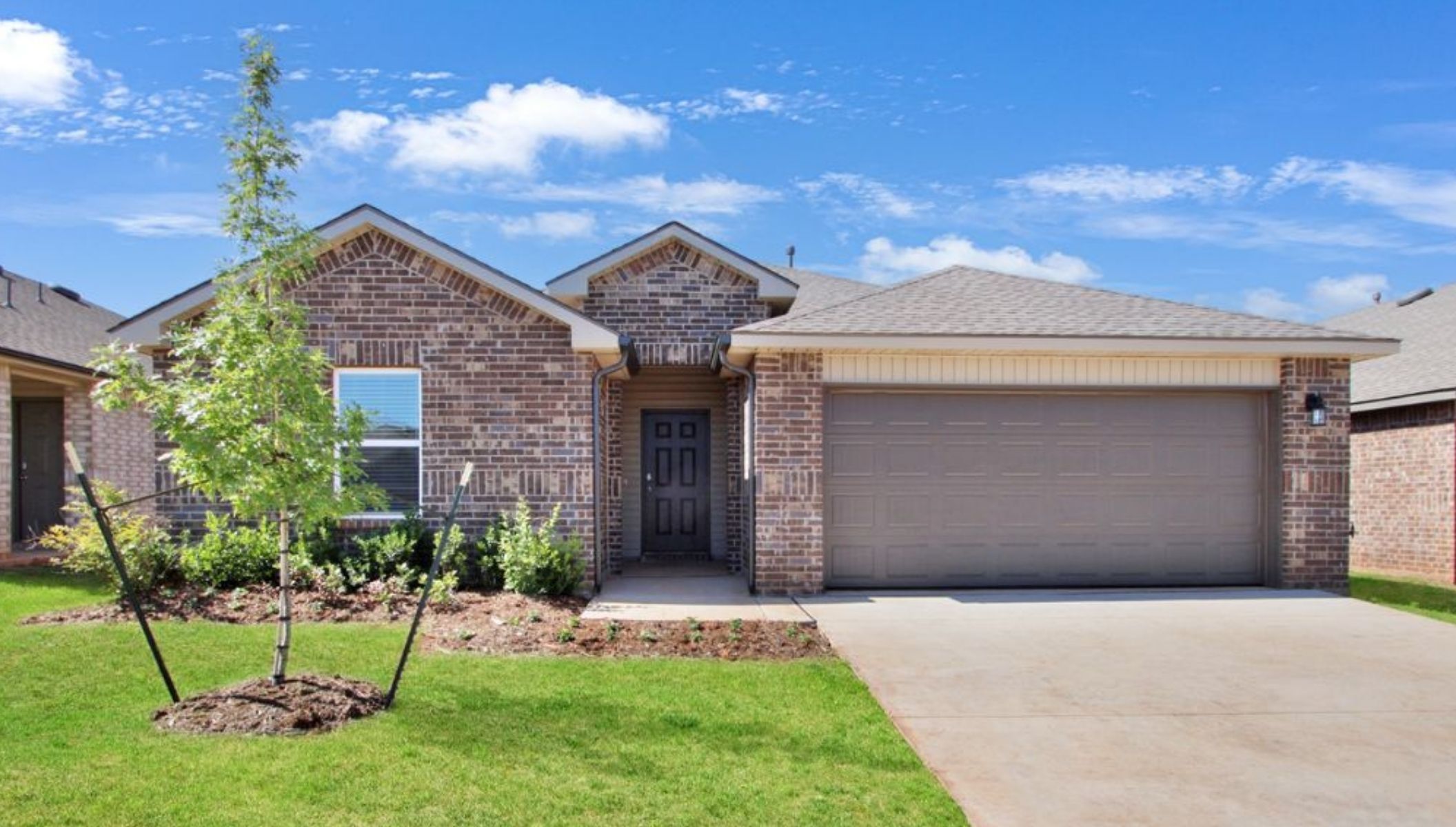 Welcome to the Wyndemere community in Newcastle, Oklahoma, where the Elgin floor plan epitomizes modern comfort and style. As you stroll down the streets lined with brick or brick and rock exterior elevations, you'll feel right at home in this friendly neighborhood.   The Elgin offers 1614 square feet of well-designed living space, featuring 4 bedrooms and 2 bathrooms, making it perfect for families seeking both functionality and charm. Step inside and be greeted by an open-concept layout, where the kitchen seamlessly overlooks the combination living and dining area.   Designed for both aesthetics and practicality, the kitchen boasts painted cabinetry, quartz countertops, and luxury vinyl wood flooring. Meanwhile, the primary and secondary bathrooms feature timeless 12x24 marble tile surround, creating a spa-like atmosphere for your daily routines. With carpeted floors in the bedrooms, comfort is never compromised.   Retreat to the primary bedroom, where relaxation awaits. Enjoy the convenience of an attached bathroom with a walk-in closet, double vanity, and a separate toilet for added privacy. Say goodbye to morning sink-sharing woes - the Elgin ensures ample space for everyone to get ready with ease.   Don't miss your chance to make the Elgin your new home in the Wyndemere community. Contact us today to schedule a tour and discover why this floor plan is the perfect blend of style and functionality for your family's needs. Your dream home awaits!