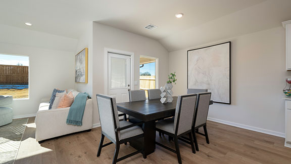 kitchen in open-concept floor plan