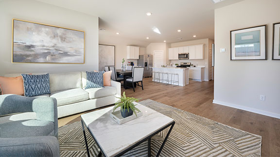 living room with window