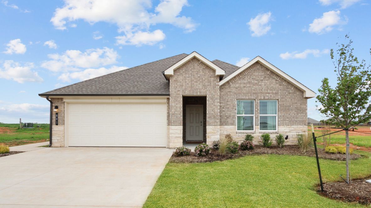 Single story home with a two-car garage