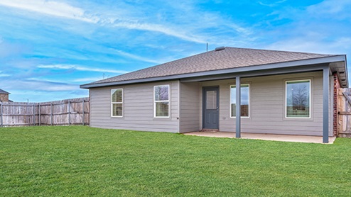 Single-story home with a two-car garage., New home in Oklahoma City