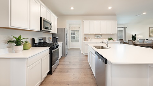 Single-story home with a two-car garage., New home in Oklahoma City