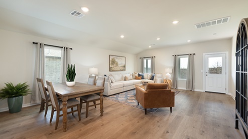 Single-story home with a two-car garage., New home in Oklahoma City