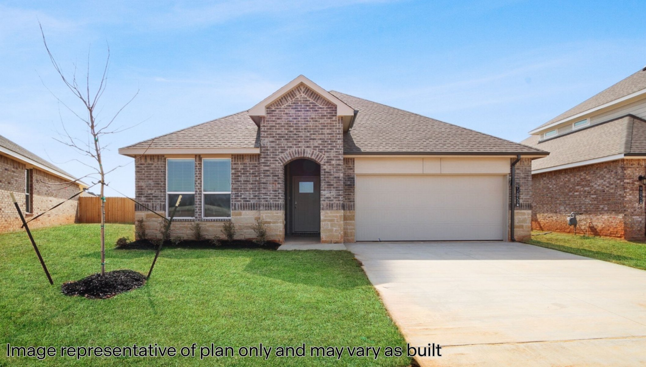 Single story home with a two-car garage