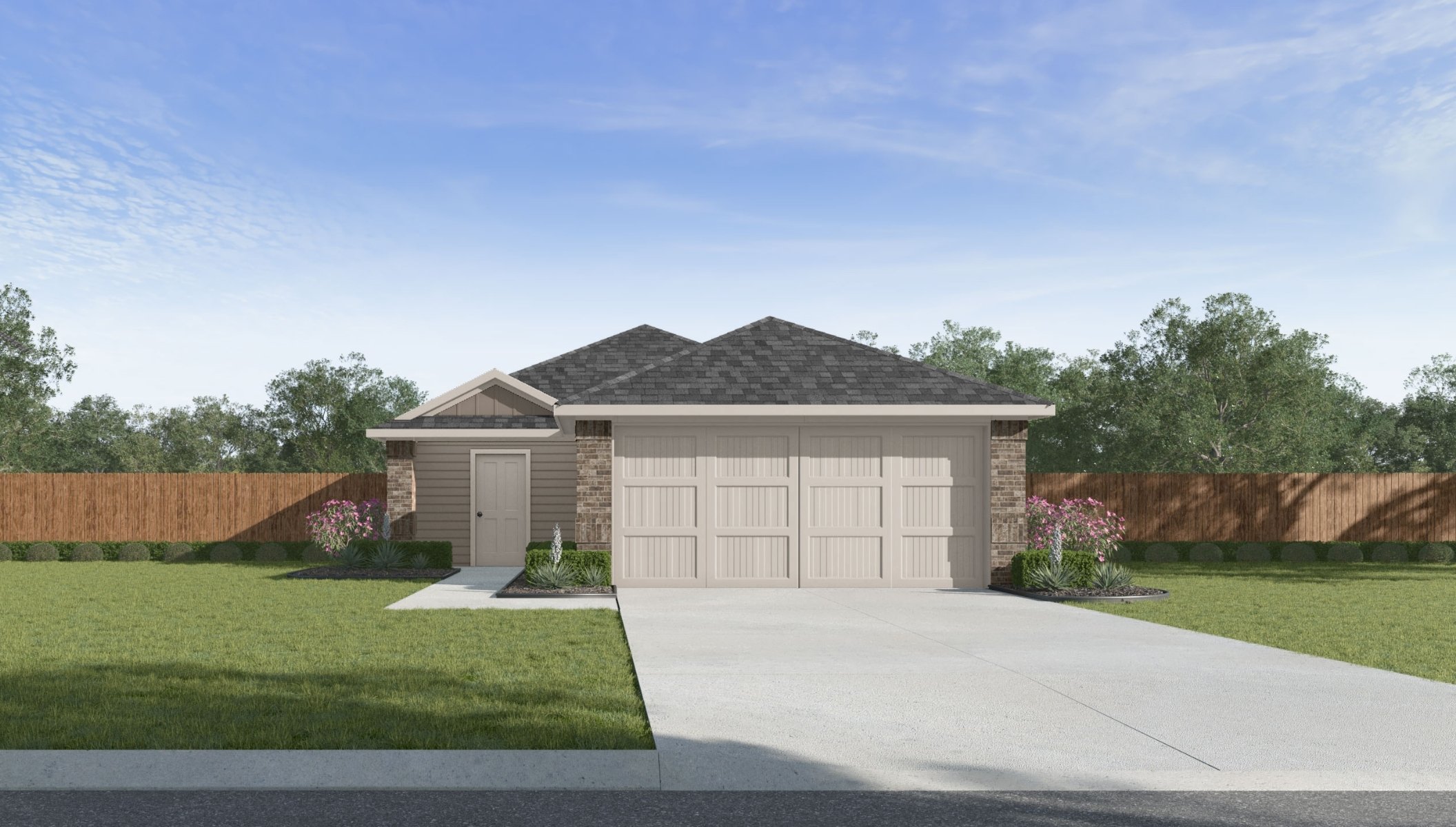 Front exterior rendering of home