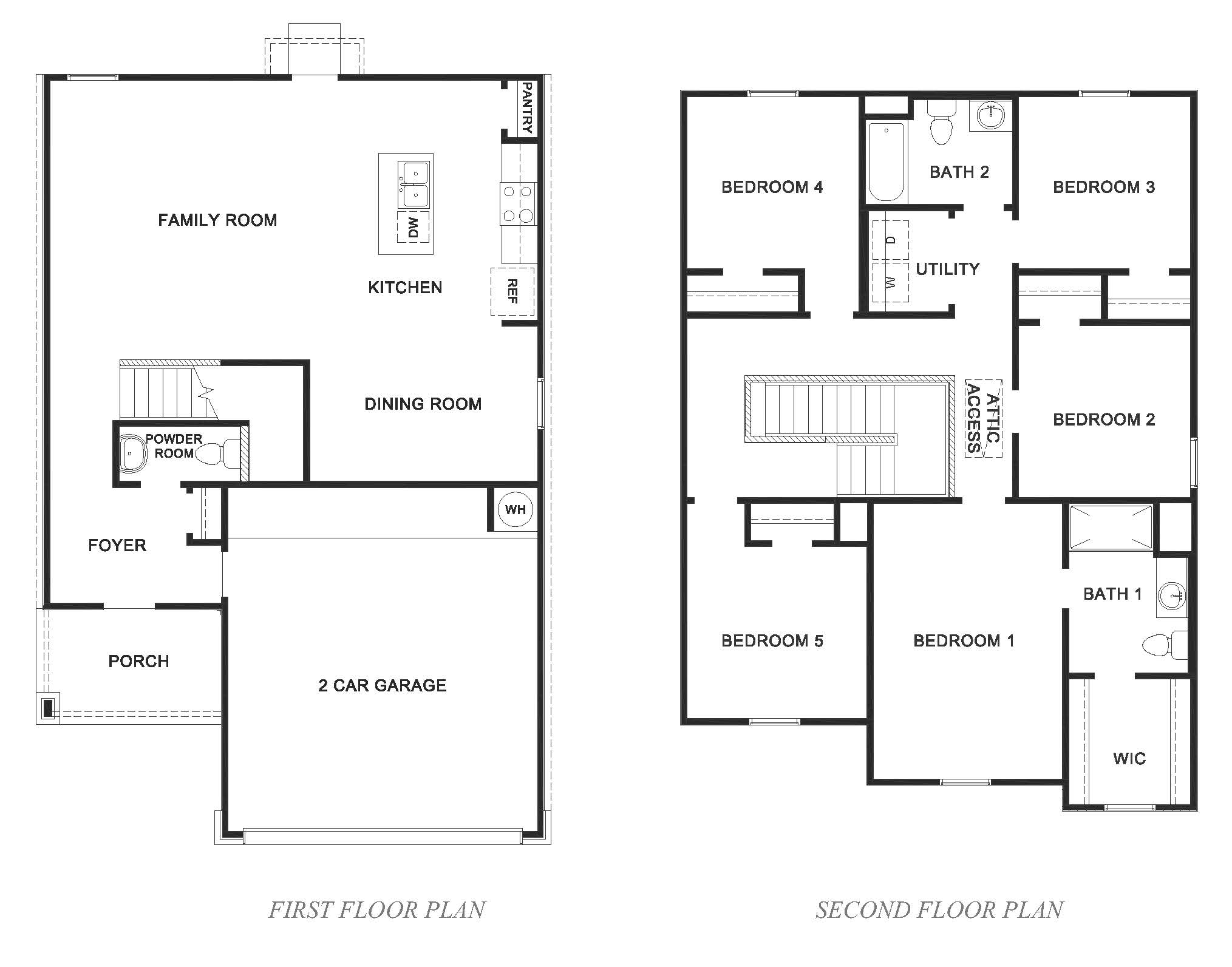 Two story floor plan