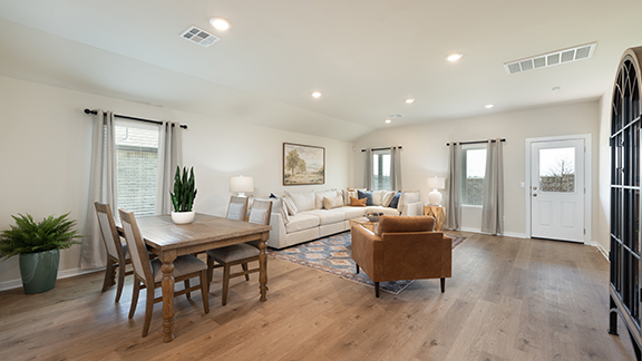 Dining and living area