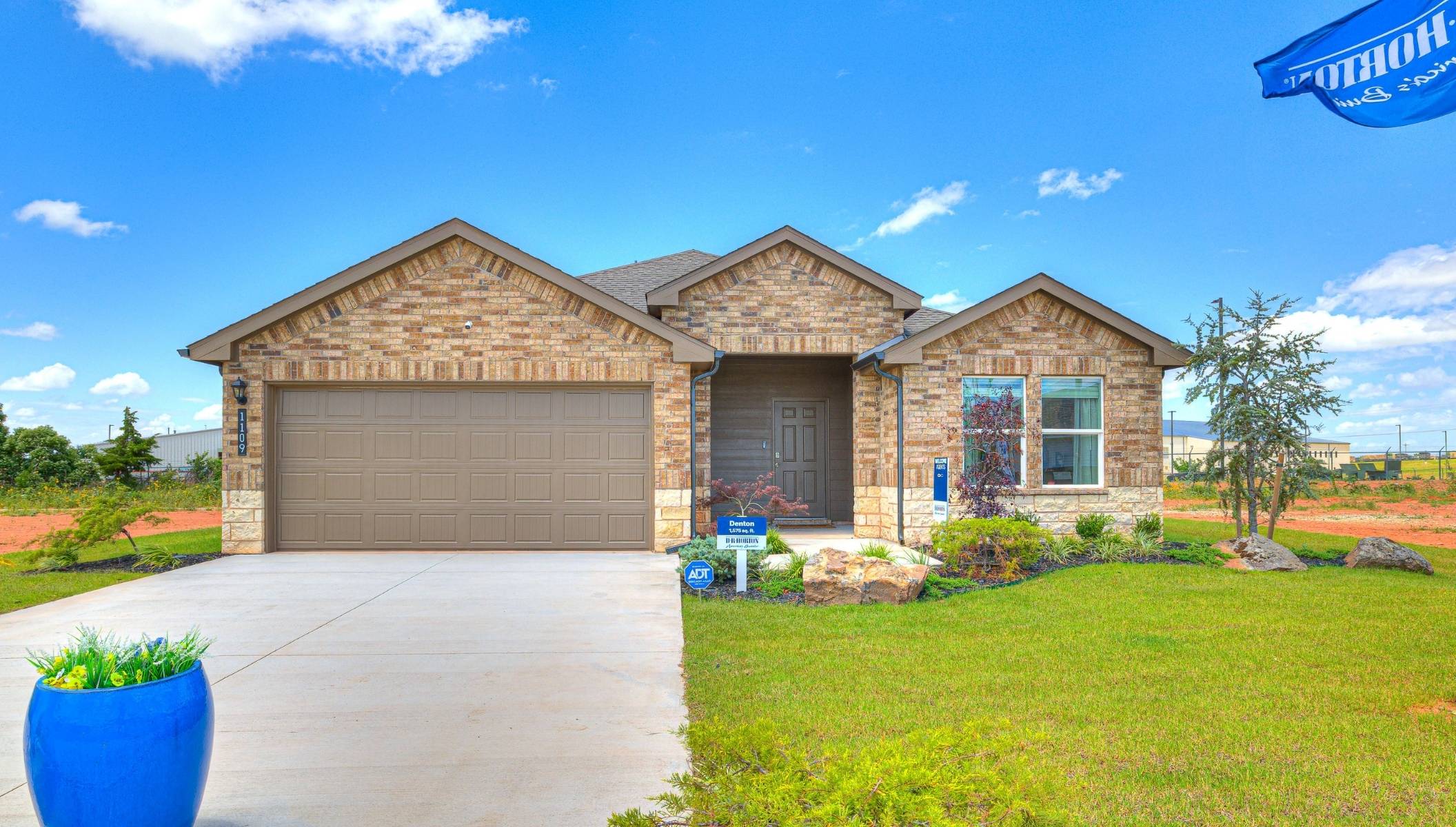 Single story home with a two-car garage