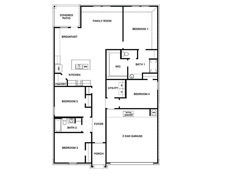 single story floor plan