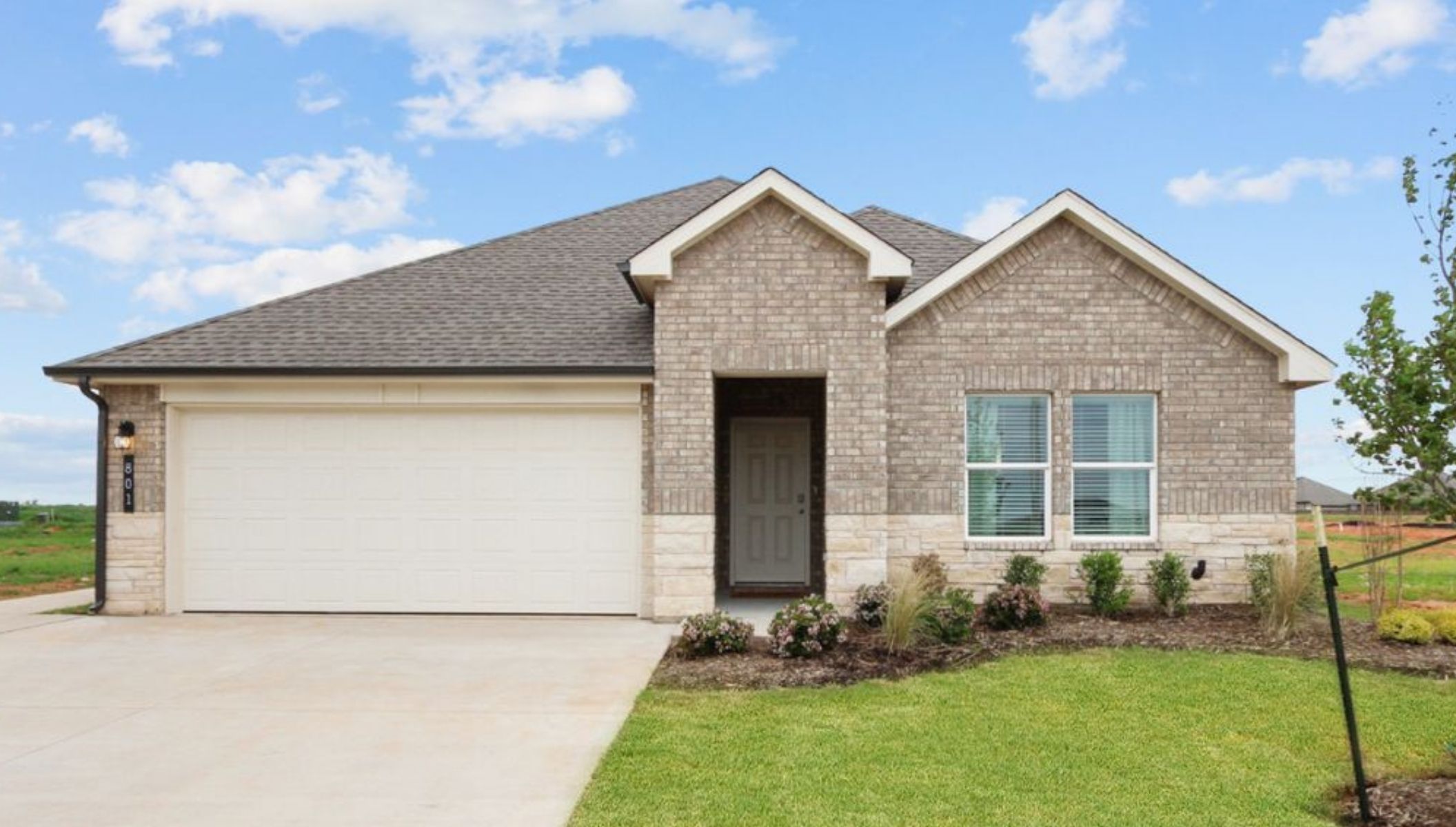 Single story home with a two-car garage
