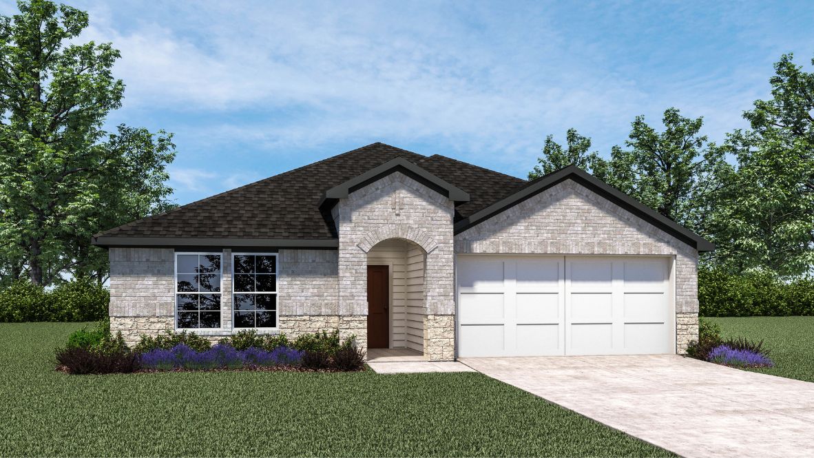 single story home rendering