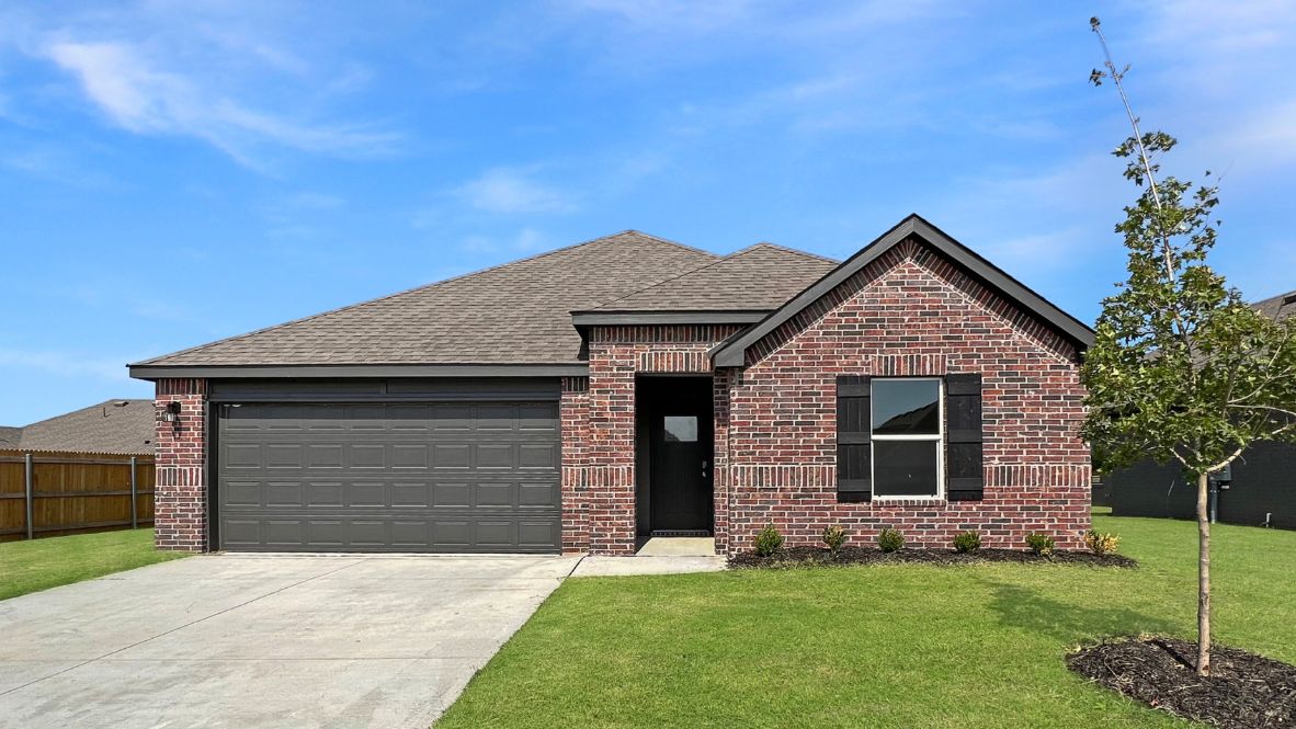 Single story home with a two-car garage