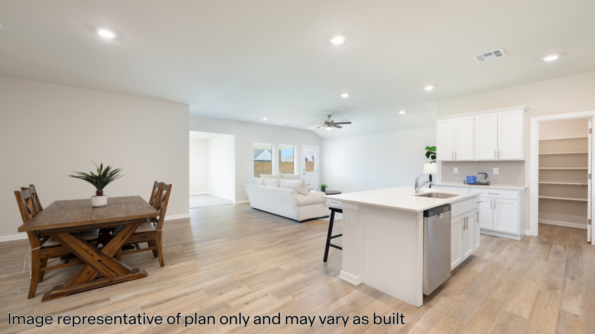 Kitchen with stainless steel appliances and quartz countertops
