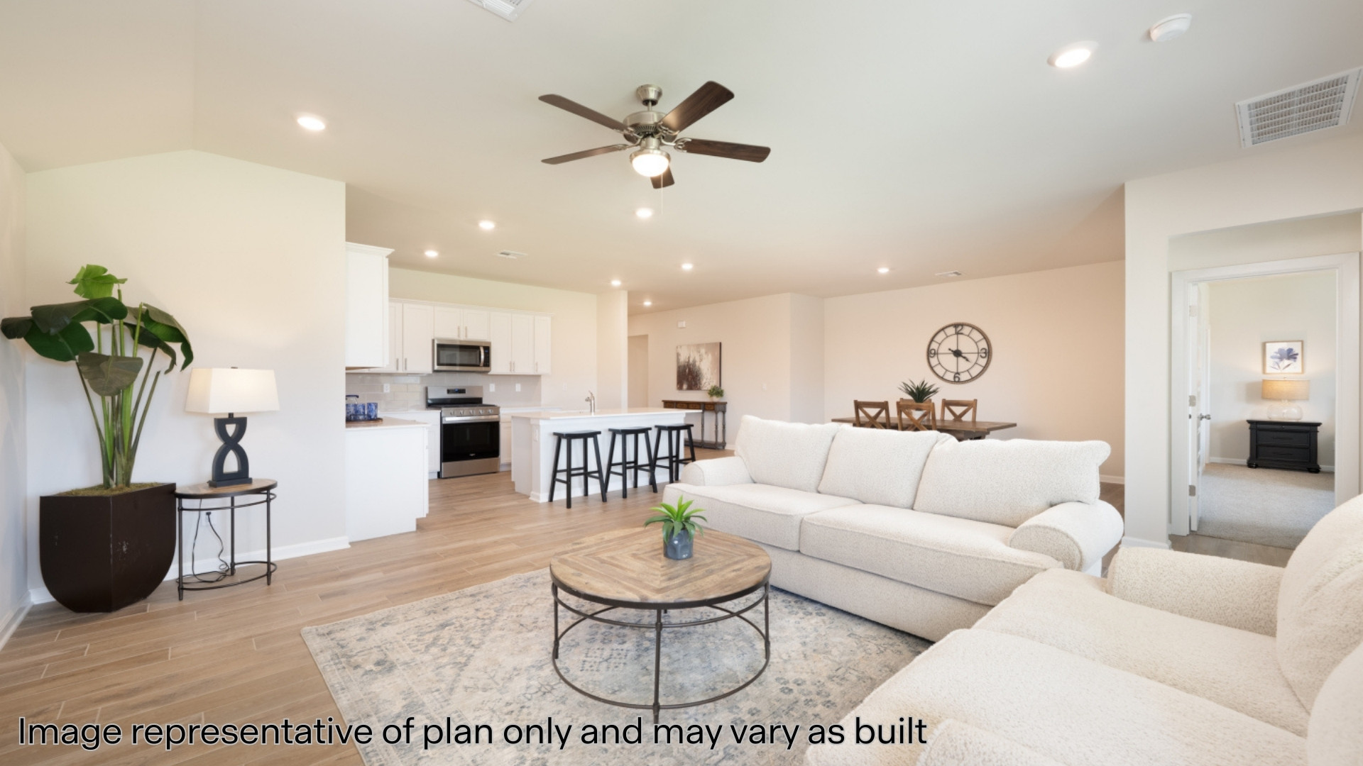 Large open living room