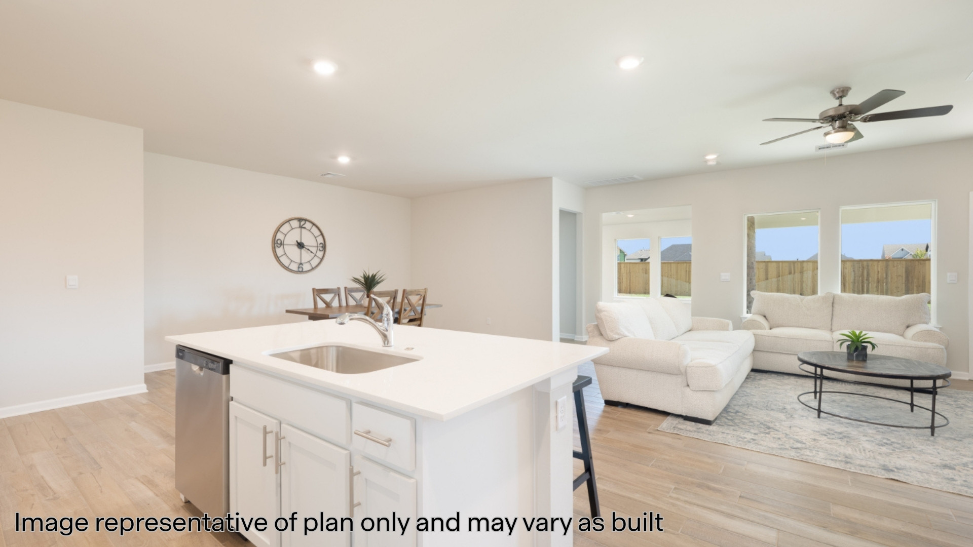 Kitchen with stainless steel appliances and quartz countertops