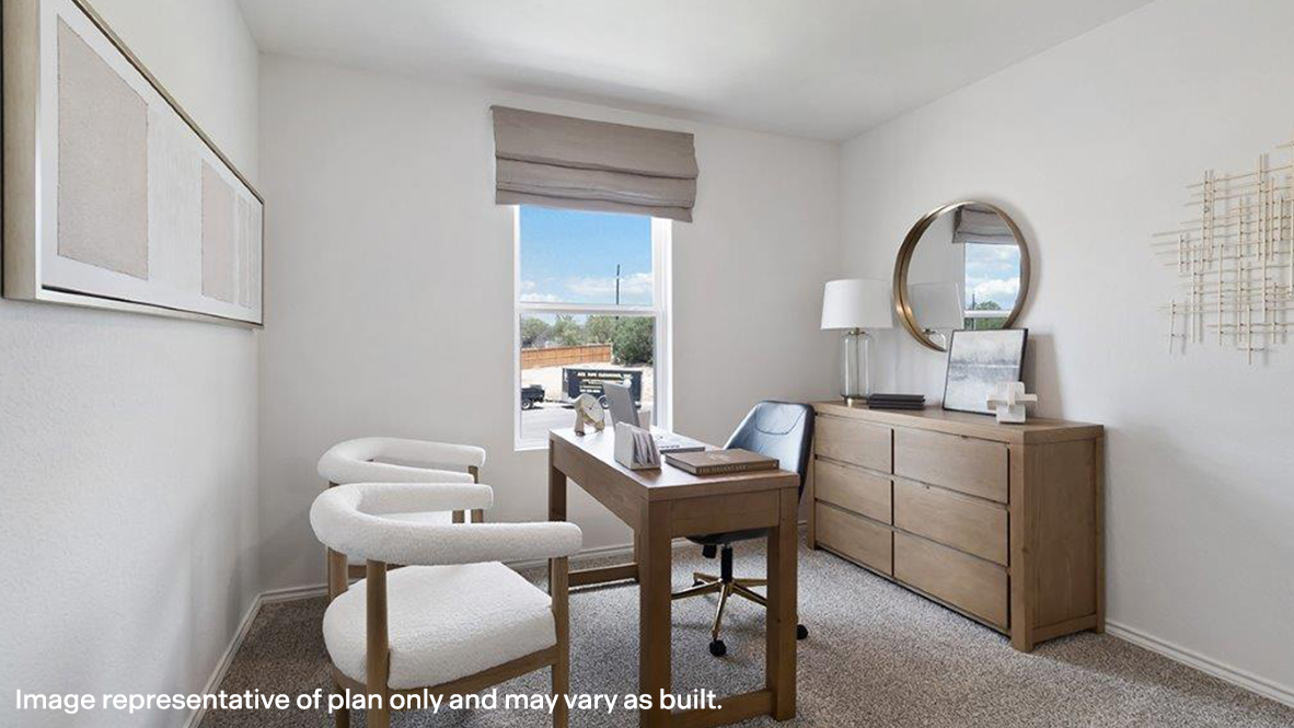 Carpeted office featuring healthy amount of natural light