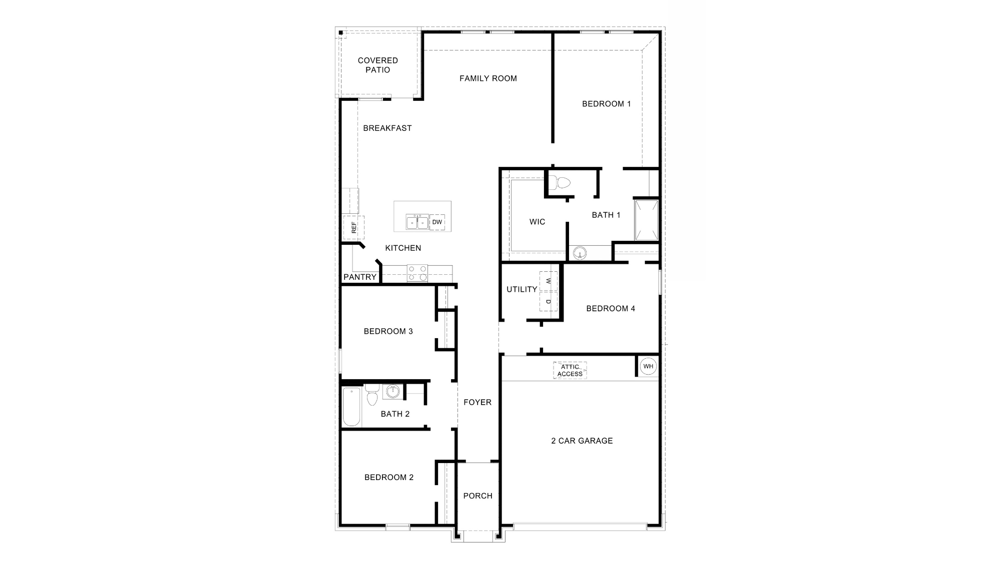 single story floor plan in Yukon Okla