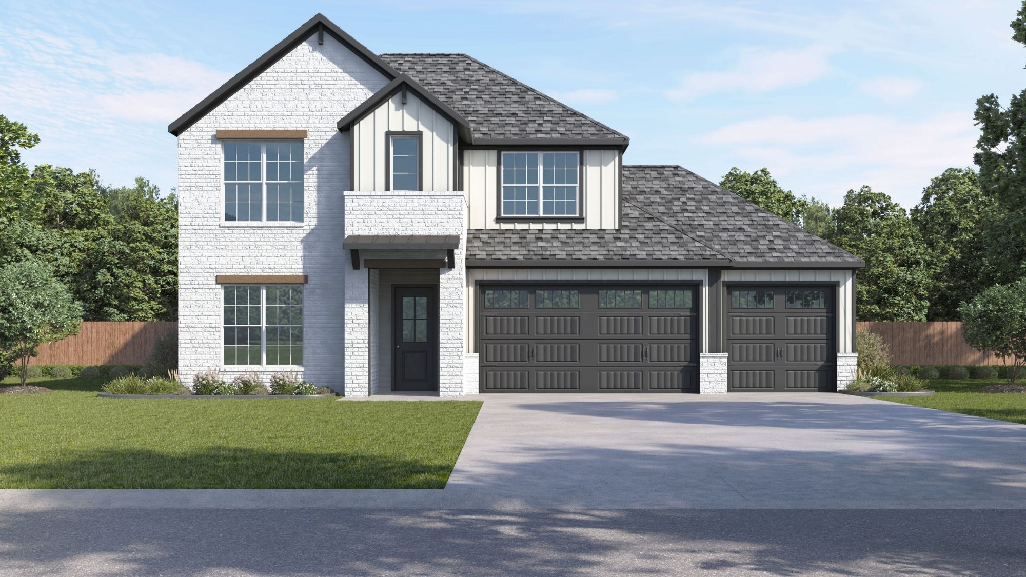 two story home rendering with siding