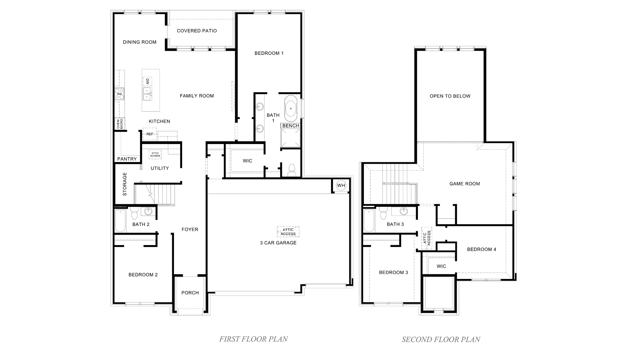 two story floor plan in Edmond Oklahoma