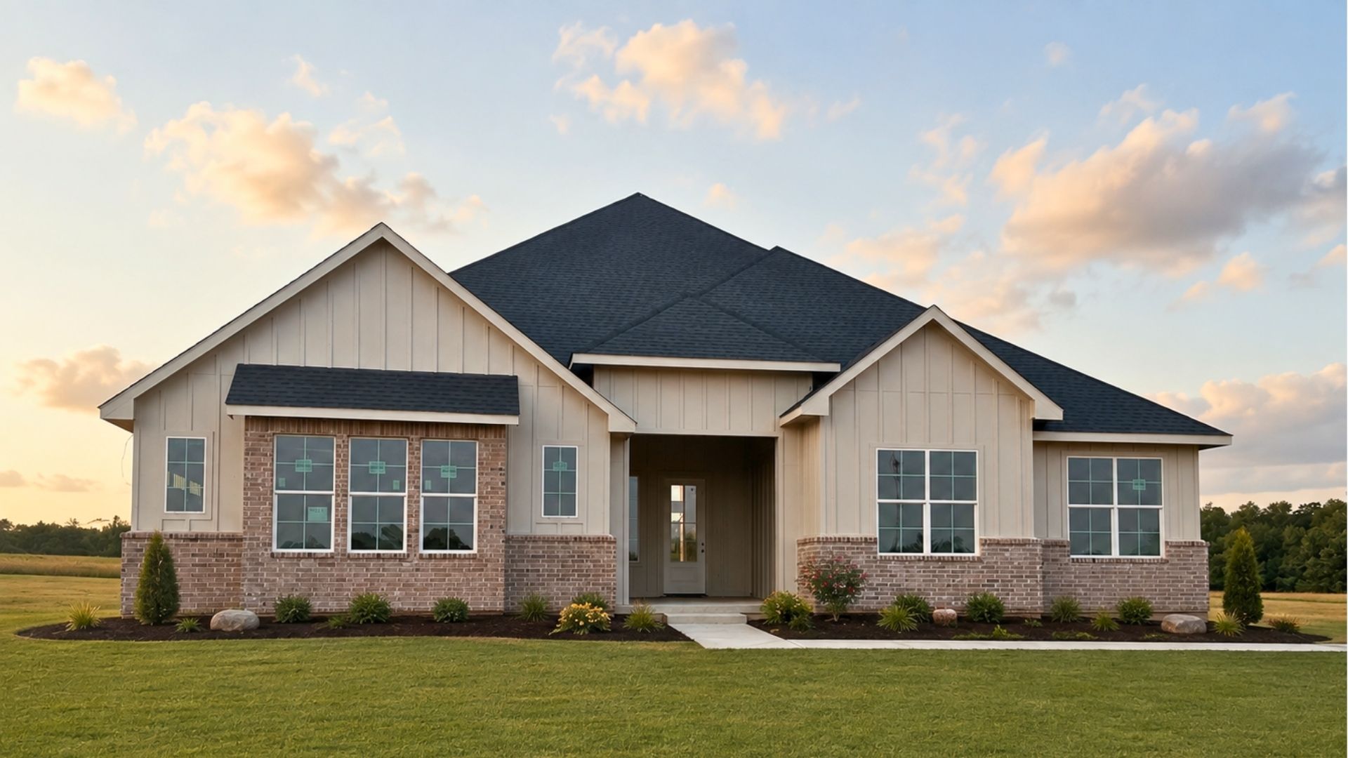 single story home rendering