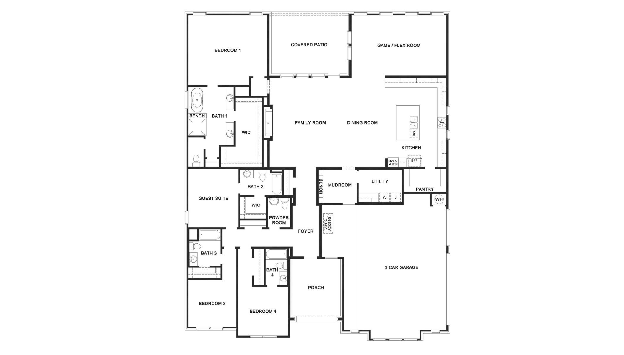 floor plan of single story home