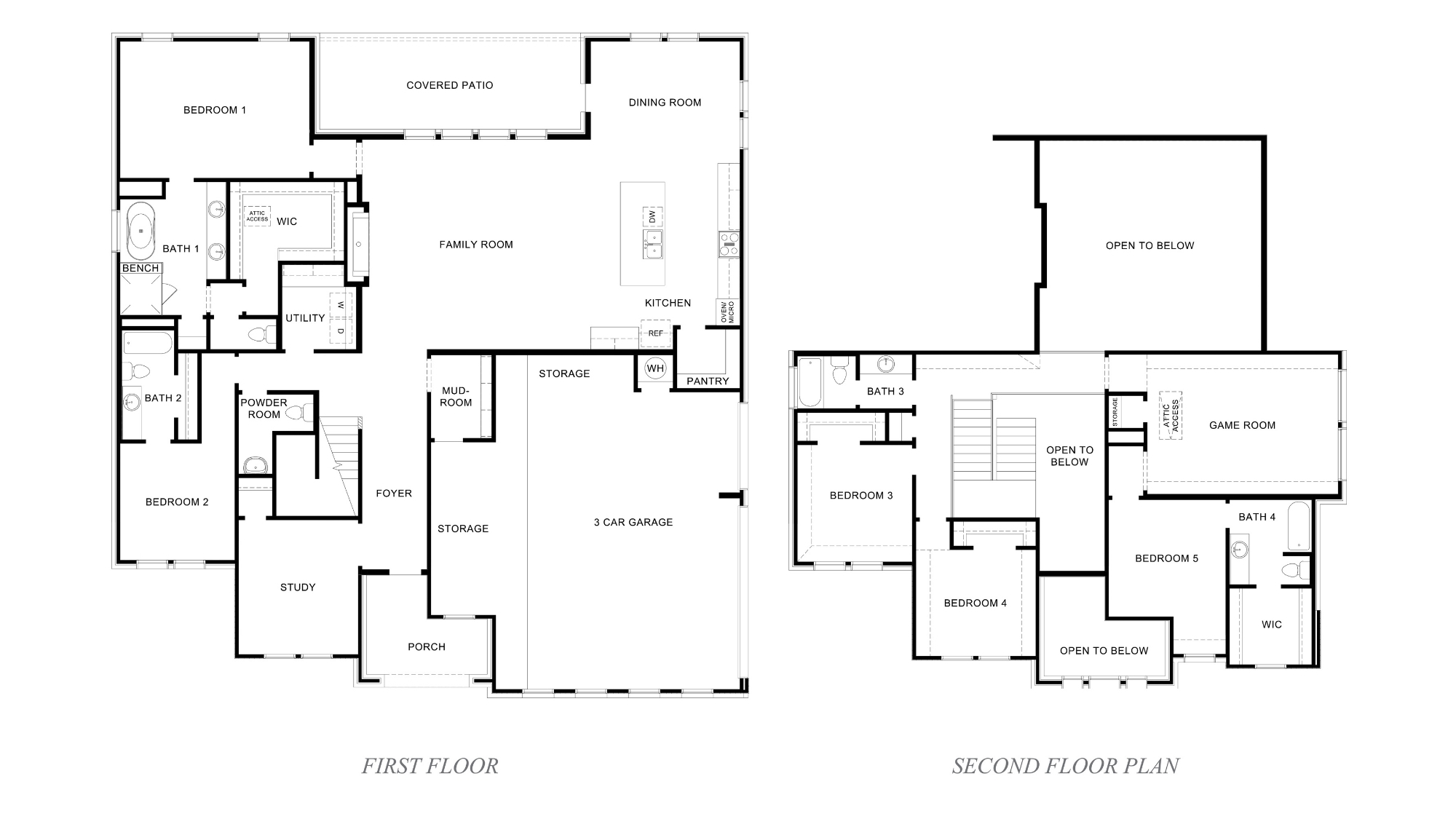 two story floor plan
