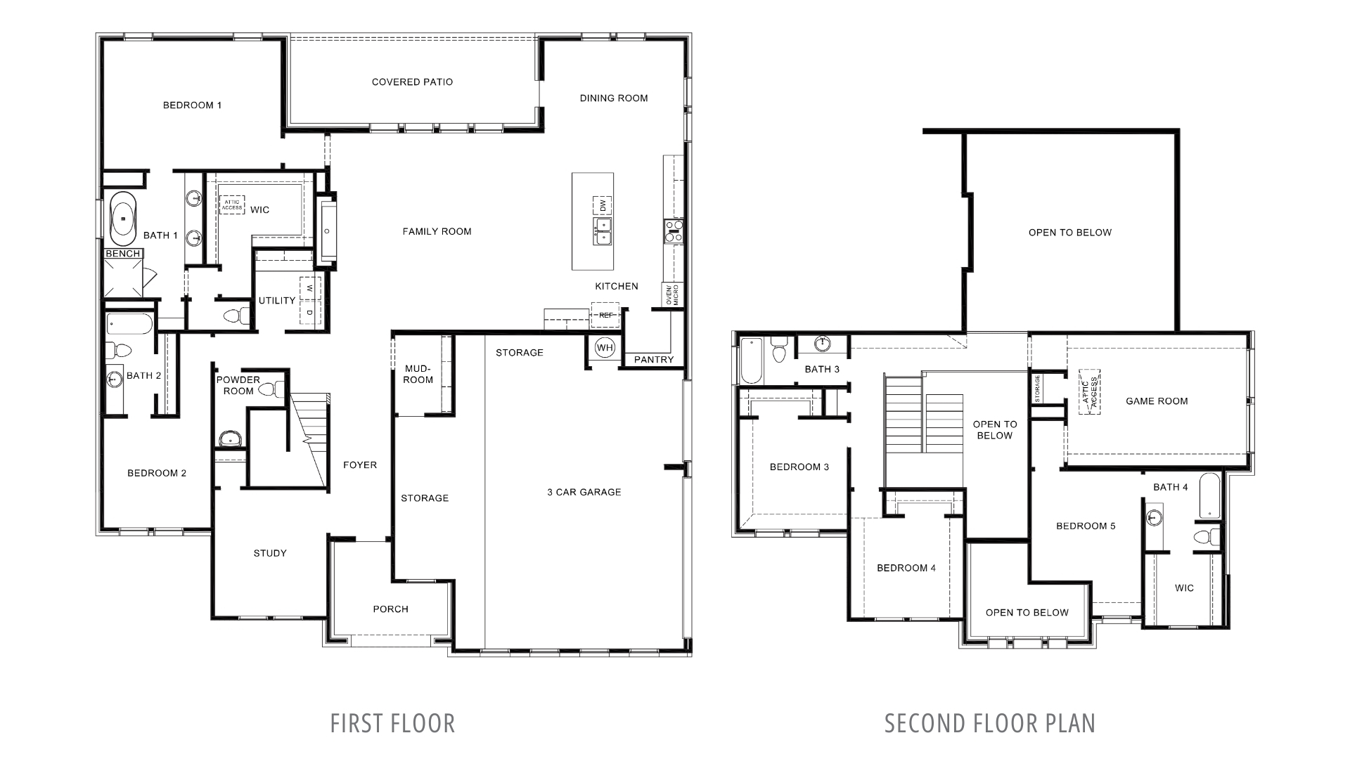 two story floor plan