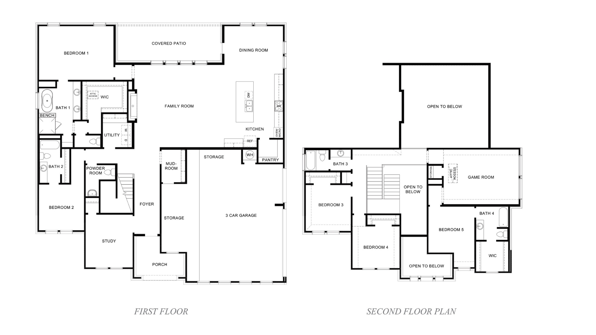 two story floor plan