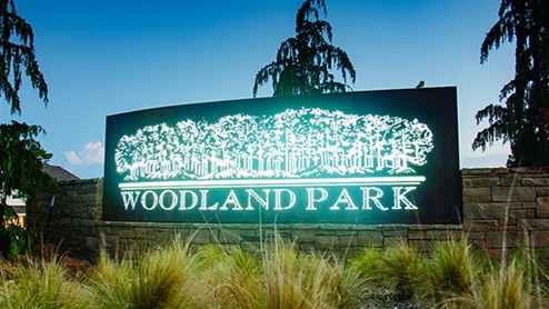 Woodland Park entrance new homes in Edmond, OK by D.R. Horton