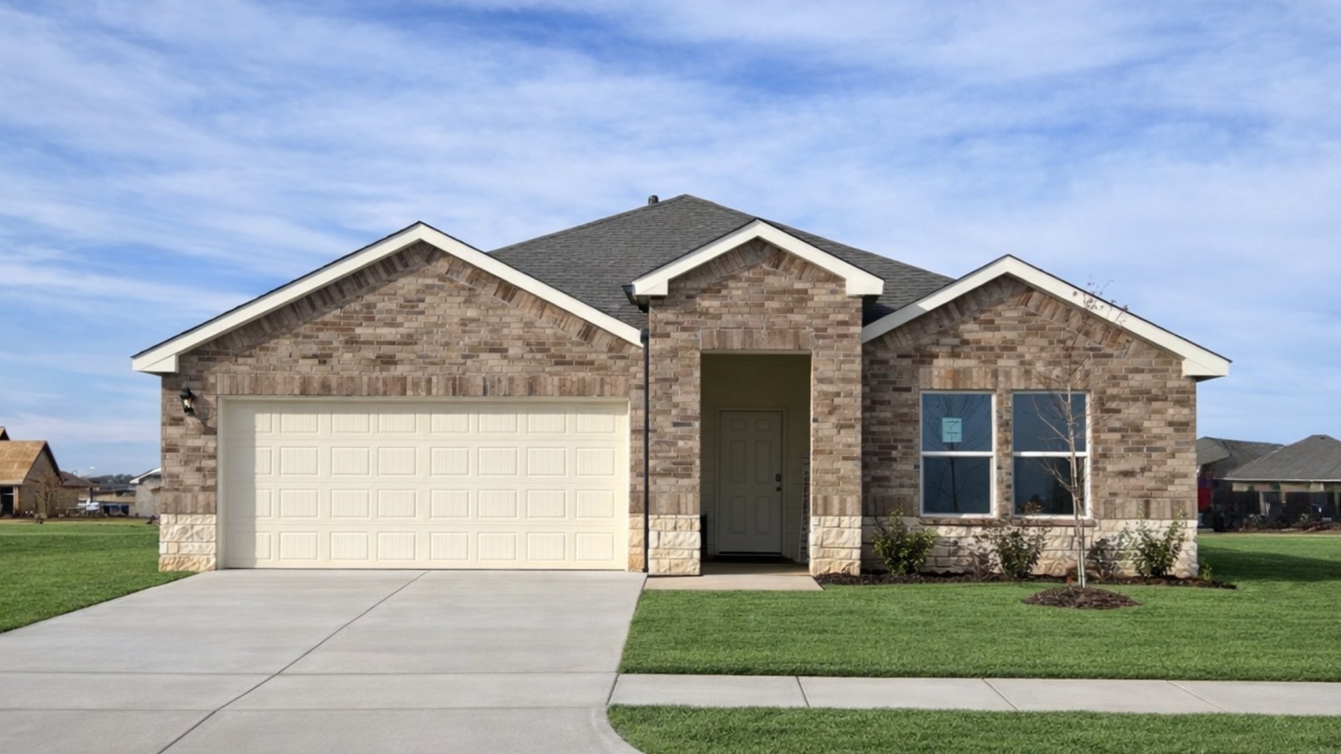 Single story home with a two-car garage