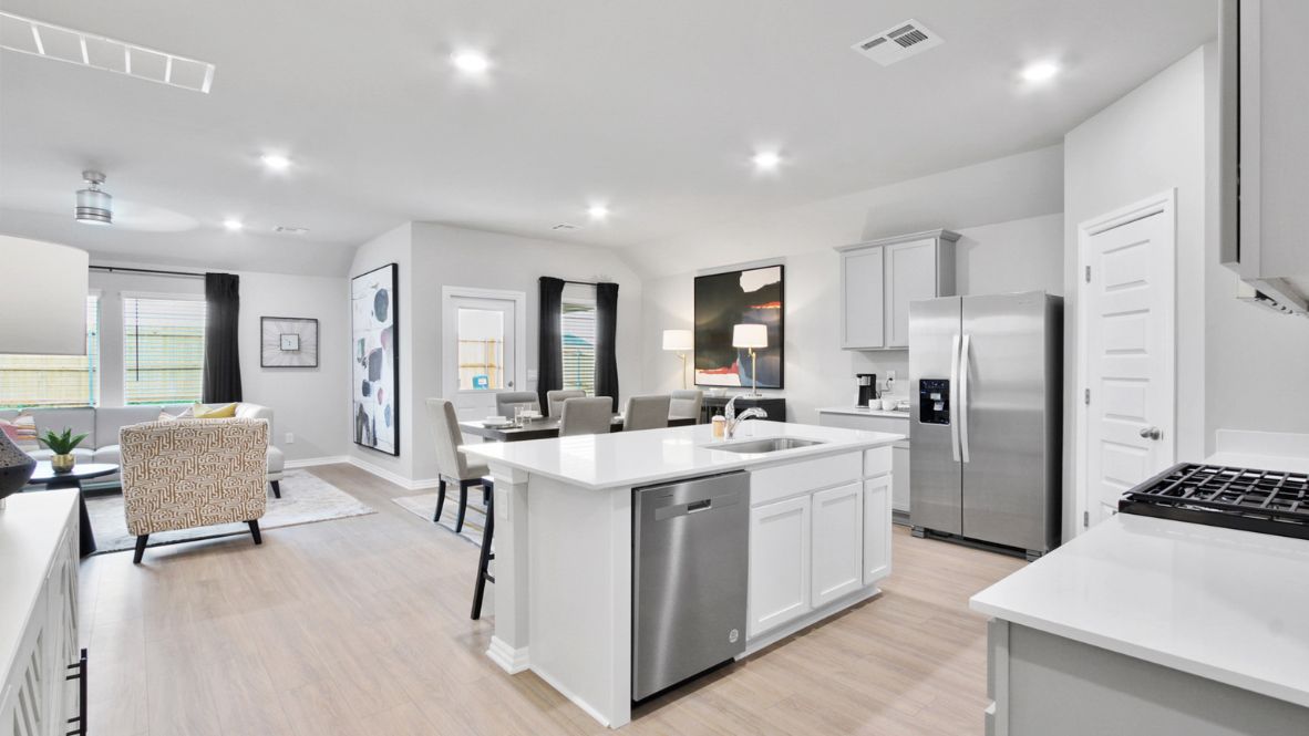 New home in Piedmont, OK by D.R. Horton. New homes with kitchen island and open living space