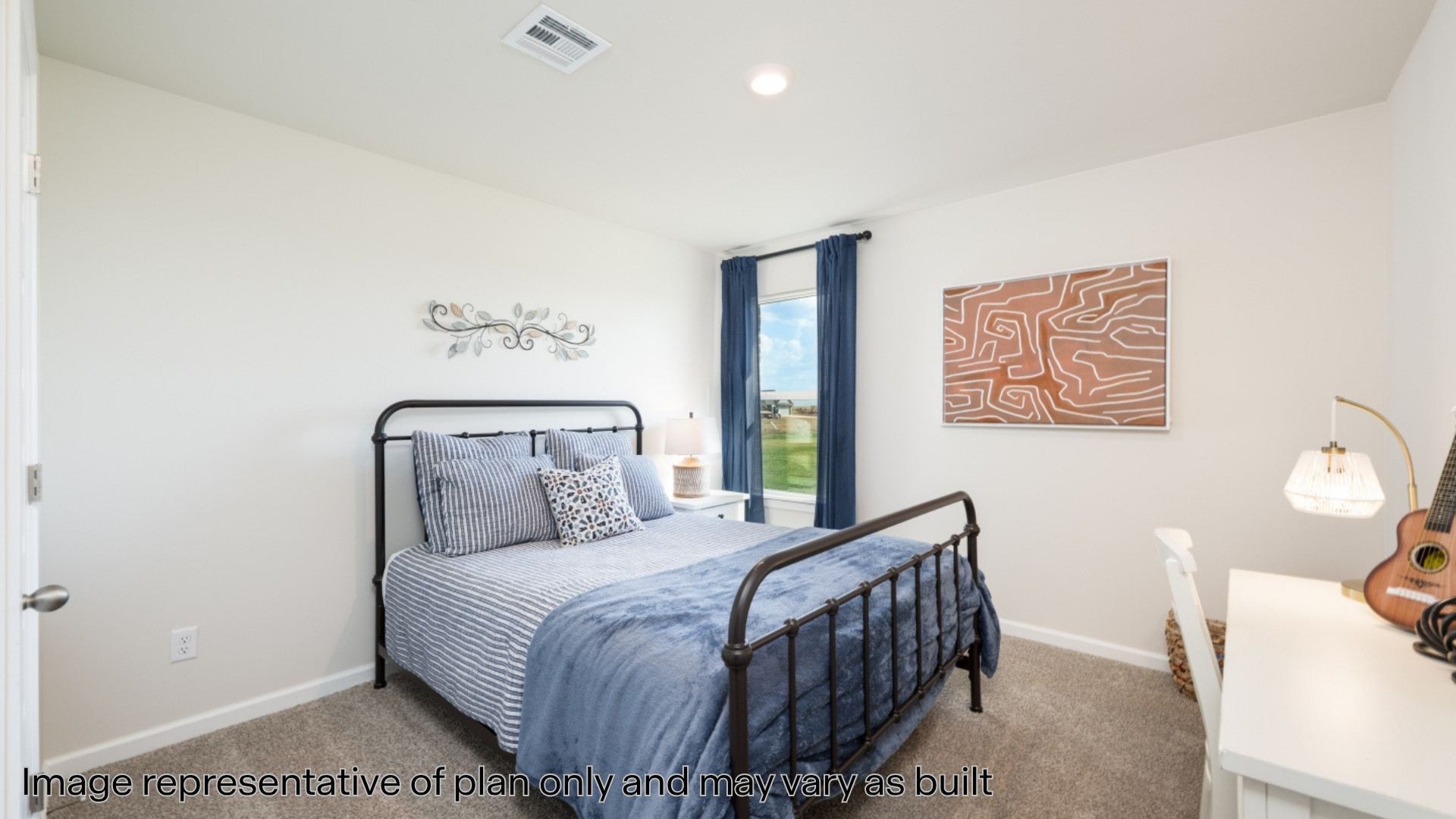 Bedroom featuring carpet