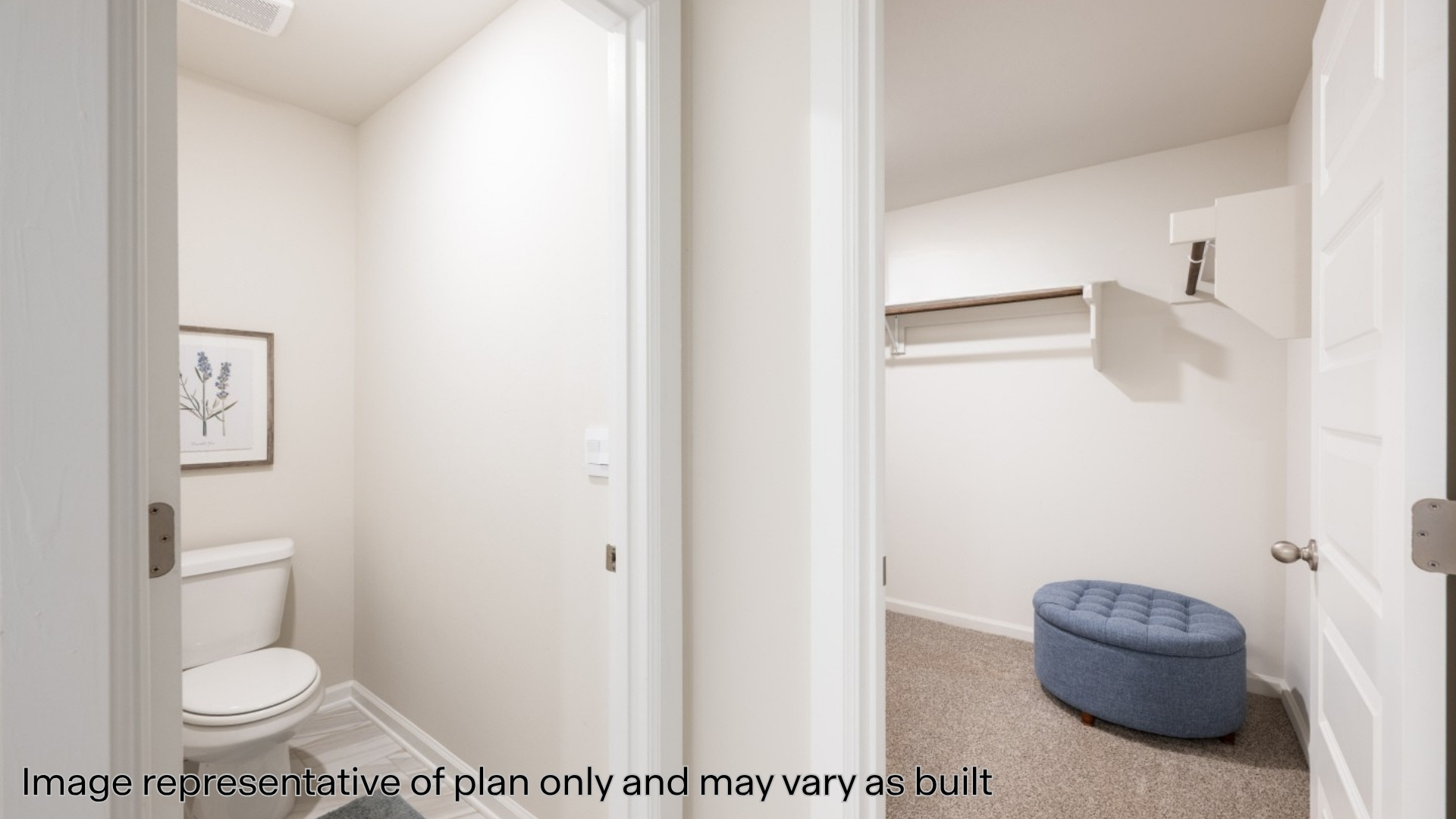 Walk in closet with carpet flooring