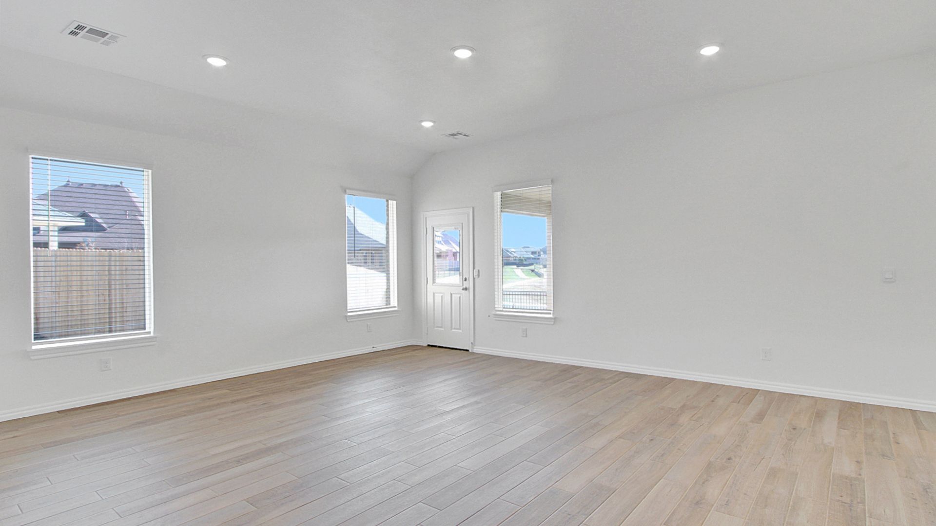 living area with windows