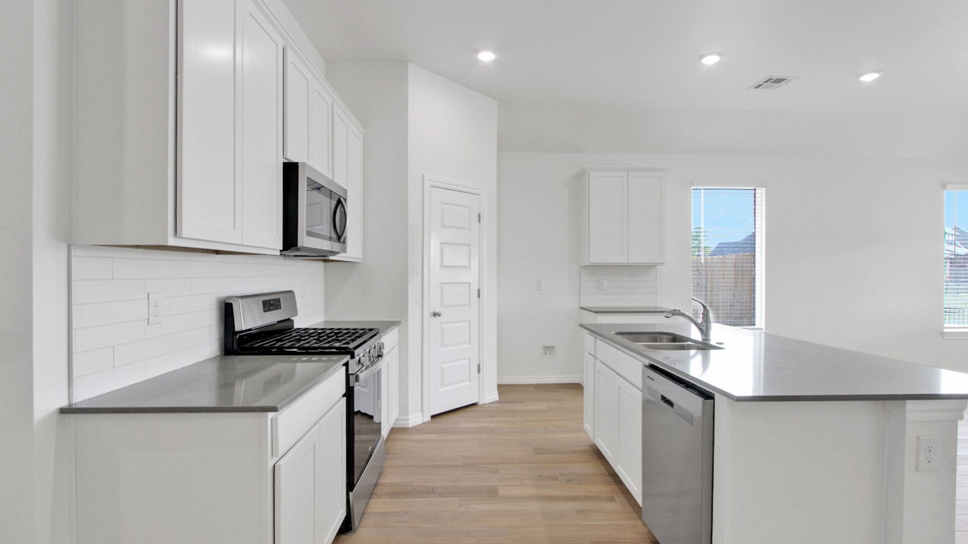 kitchen with corner pantry