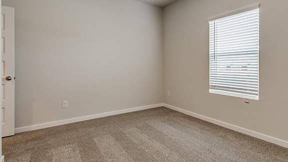 Unfurnished room with carpet and baseboards
