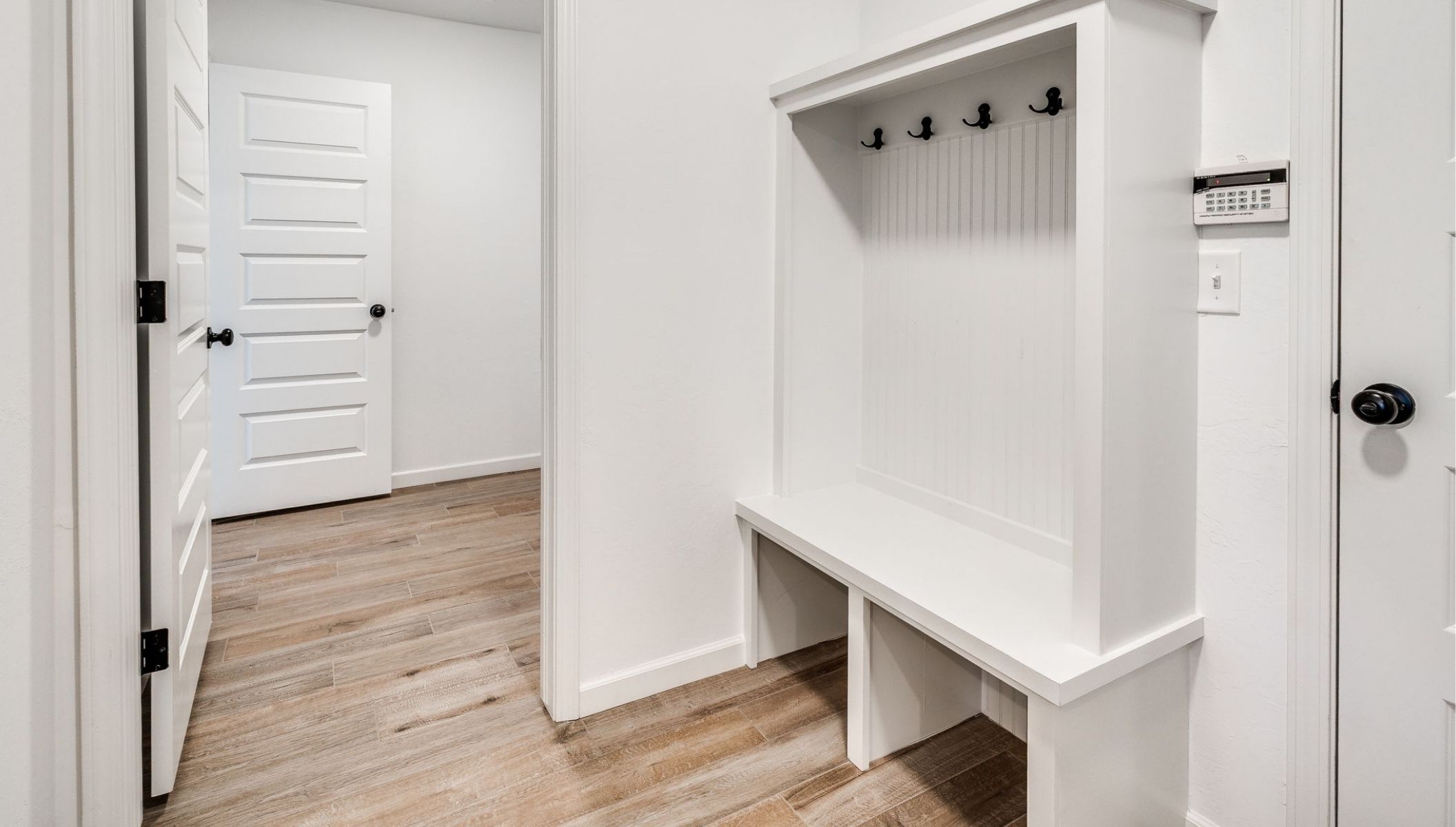 mud bench in laundry area