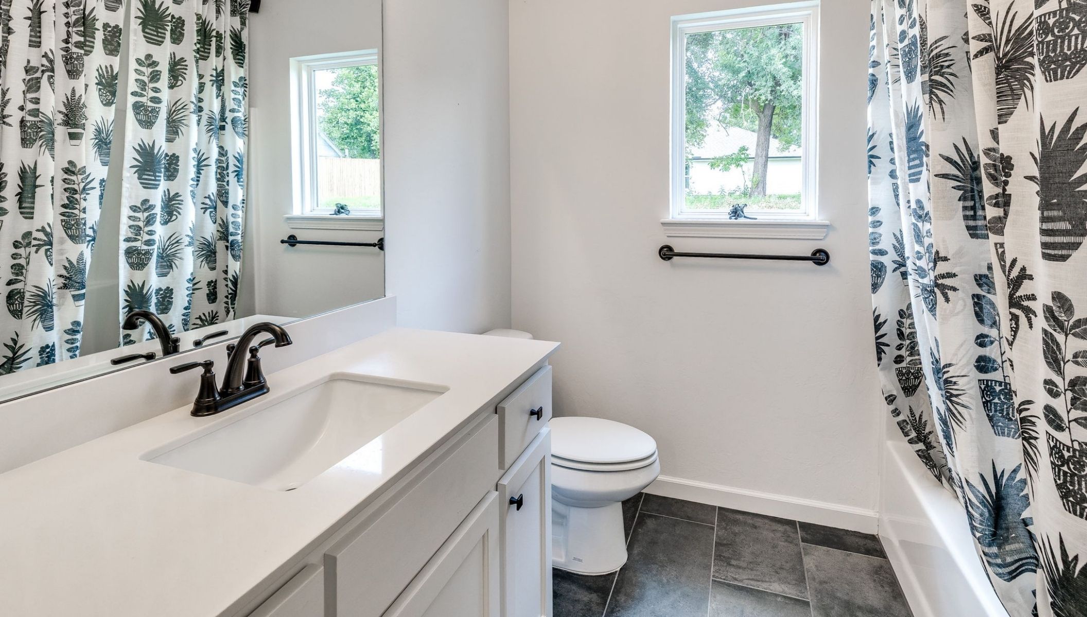 secondary bathroom with window