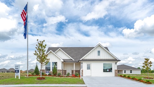 Single story home with a two-car garage